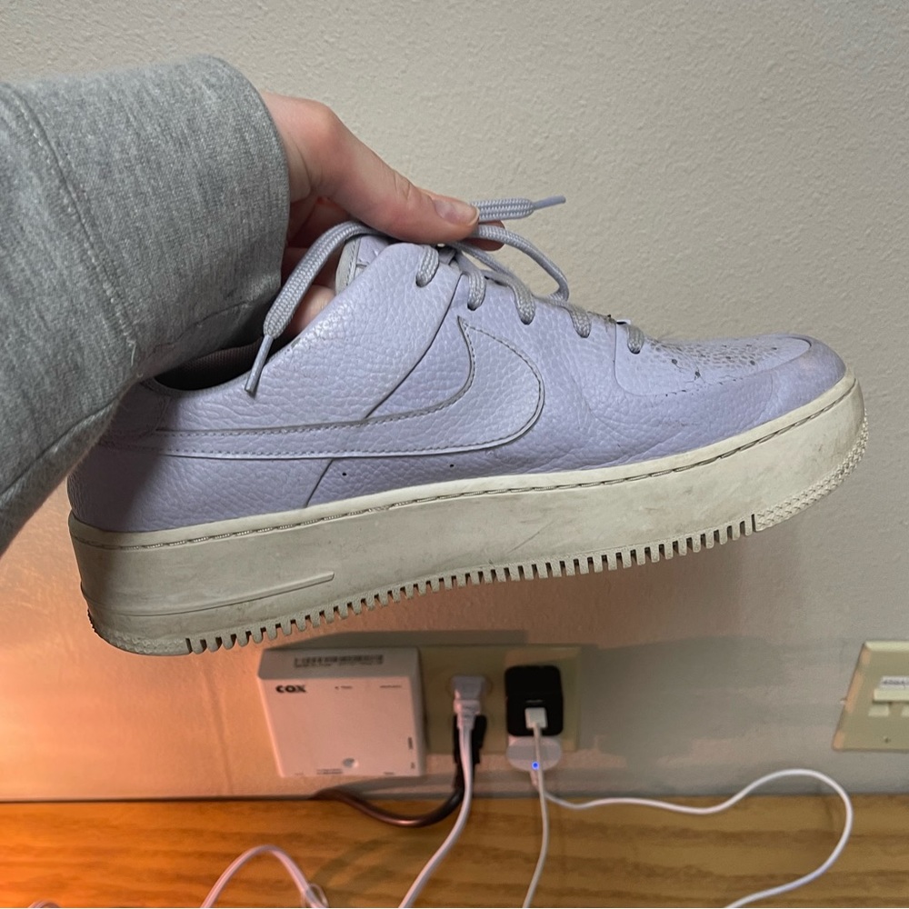 Violet Air Force ones women’s size 12 worn